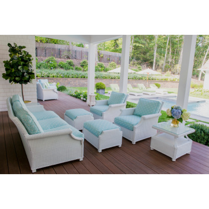 Lloyd Flanders™ Hamptons 23" Square End Table - Denim Blue