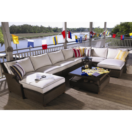 Lloyd Flanders™ Hamptons 37" Square Cocktail Table - Sea Glass