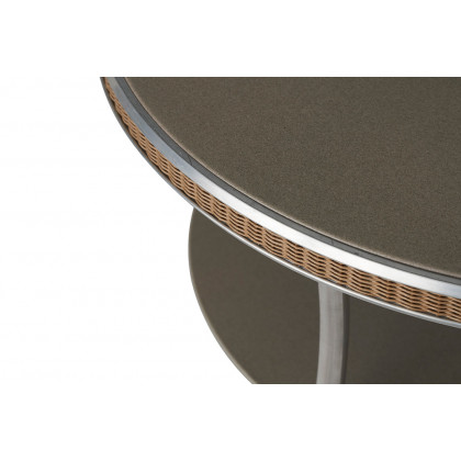 Lloyd Flanders™ Essence 33" Round Cocktail Table with Reversible Glass - White