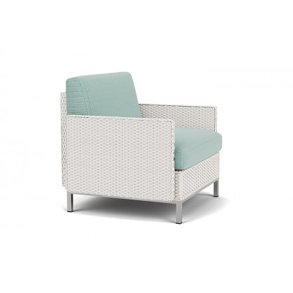 Lloyd Flanders™ Elements Lounge Chair with Stainless Steel Arms and Back - White