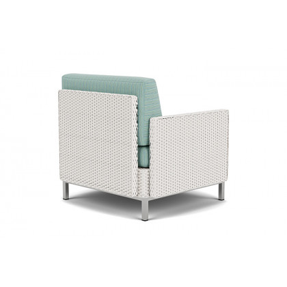 Lloyd Flanders™ Elements Lounge Chair with Stainless Steel Arms and Back - White