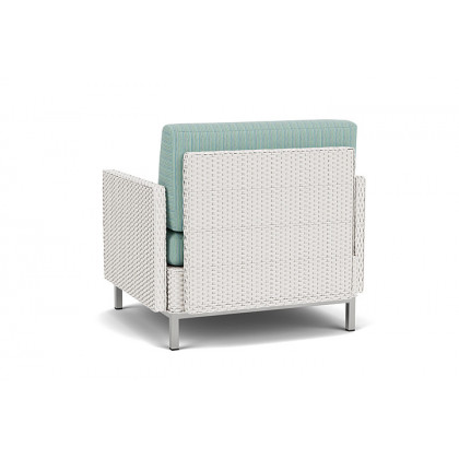 Lloyd Flanders™ Elements Lounge Chair with Stainless Steel Arms and Back - White