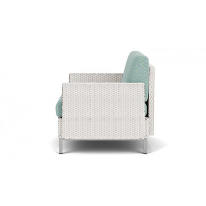 Lloyd Flanders™ Elements Lounge Chair with Stainless Steel Arms and Back - White
