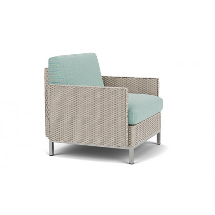 Lloyd Flanders™ Elements Lounge Chair with Stainless Steel Arms and Back - Linen