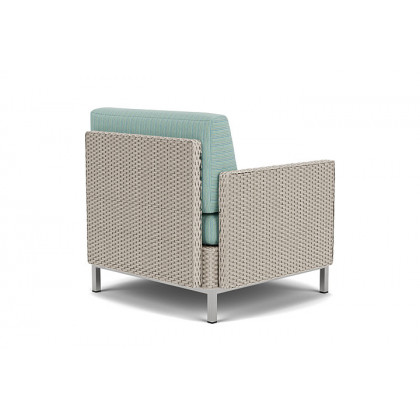 Lloyd Flanders™ Elements Lounge Chair with Stainless Steel Arms and Back - Linen