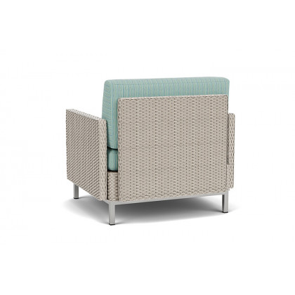 Lloyd Flanders™ Elements Lounge Chair with Stainless Steel Arms and Back - Linen