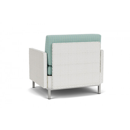 Lloyd Flanders™ Elements Lounge Chair with Stainless Steel Arms and Back - Matte White