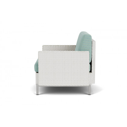 Lloyd Flanders™ Elements Lounge Chair with Stainless Steel Arms and Back - Matte White