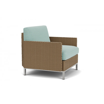 Lloyd Flanders™ Elements Lounge Chair with Stainless Steel Arms and Back - Fawn