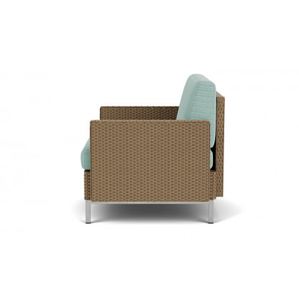 Lloyd Flanders™ Elements Lounge Chair with Stainless Steel Arms and Back - Fawn