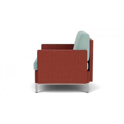 Lloyd Flanders™ Elements Lounge Chair with Stainless Steel Arms and Back - Terracotta