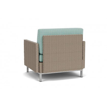 Lloyd Flanders™ Elements Lounge Chair with Stainless Steel Arms and Back - French Beige