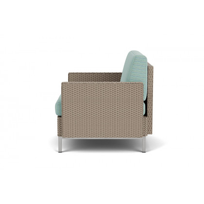 Lloyd Flanders™ Elements Lounge Chair with Stainless Steel Arms and Back - French Beige