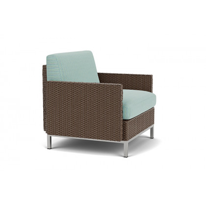 Lloyd Flanders™ Elements Lounge Chair with Stainless Steel Arms and Back - Bark