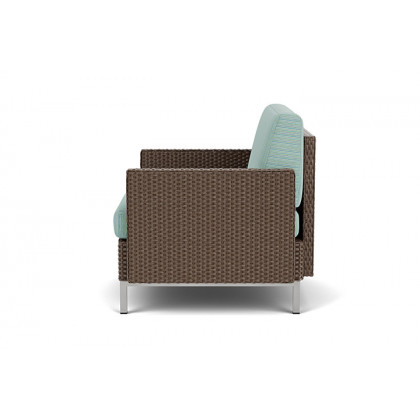 Lloyd Flanders™ Elements Lounge Chair with Stainless Steel Arms and Back - Bark