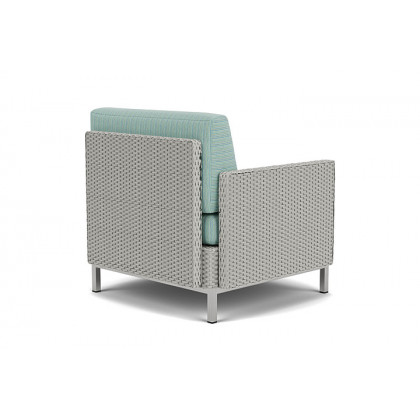 Lloyd Flanders™ Elements Lounge Chair with Stainless Steel Arms and Back - Platinum