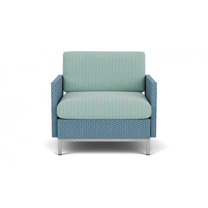 Lloyd Flanders - Elements 203002 Lounge Chair with Stainless Steel Arms and Back