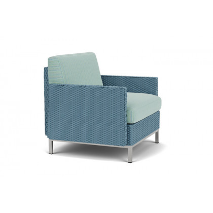 Lloyd Flanders™ Elements Lounge Chair with Stainless Steel Arms and Back - Stillwater