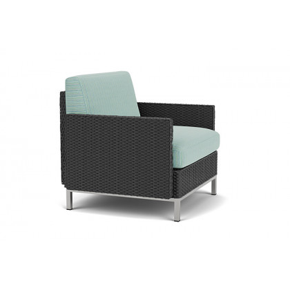 Lloyd Flanders™ Elements Lounge Chair with Stainless Steel Arms and Back - Charcoal
