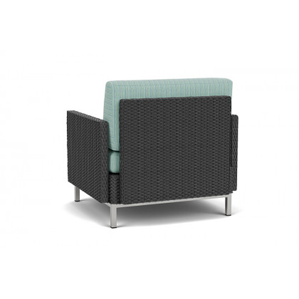 Lloyd Flanders™ Elements Lounge Chair with Stainless Steel Arms and Back - Charcoal