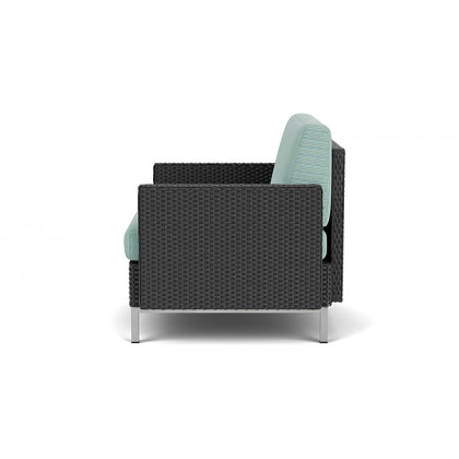 Lloyd Flanders™ Elements Lounge Chair with Stainless Steel Arms and Back - Charcoal
