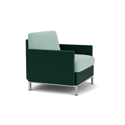 Lloyd Flanders™ Elements Lounge Chair with Stainless Steel Arms and Back - Woodland