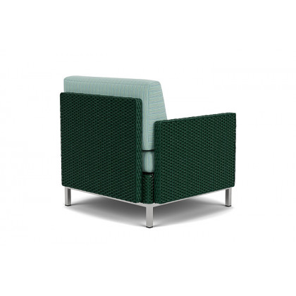 Lloyd Flanders™ Elements Lounge Chair with Stainless Steel Arms and Back - Woodland