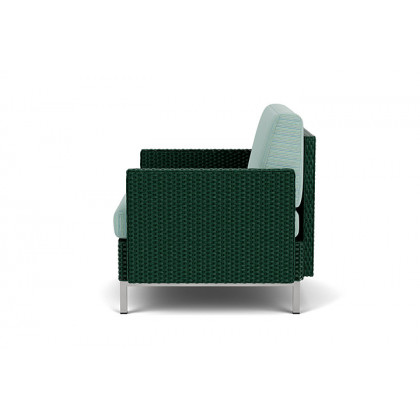 Lloyd Flanders™ Elements Lounge Chair with Stainless Steel Arms and Back - Woodland