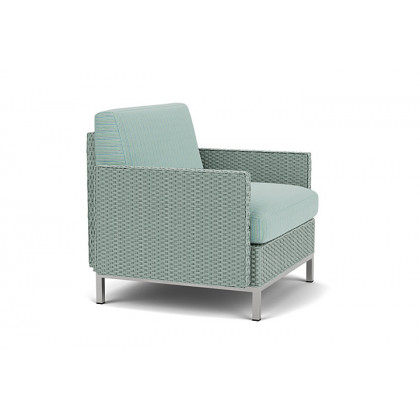 Lloyd Flanders™ Elements Lounge Chair with Stainless Steel Arms and Back - Sea Glass