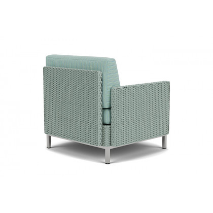 Lloyd Flanders™ Elements Lounge Chair with Stainless Steel Arms and Back - Sea Glass