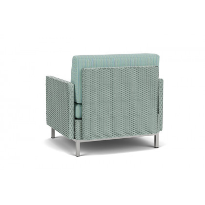 Lloyd Flanders™ Elements Lounge Chair with Stainless Steel Arms and Back - Sea Glass
