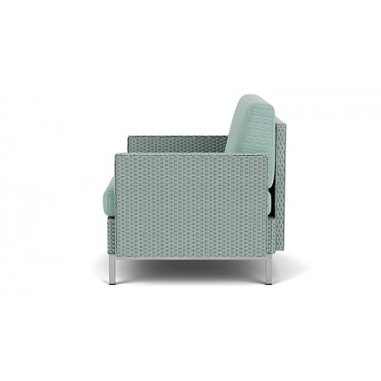 Lloyd Flanders™ Elements Lounge Chair with Stainless Steel Arms and Back - Sea Glass
