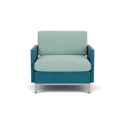 Lloyd Flanders - Elements 203002 Lounge Chair with Stainless Steel Arms and Back
