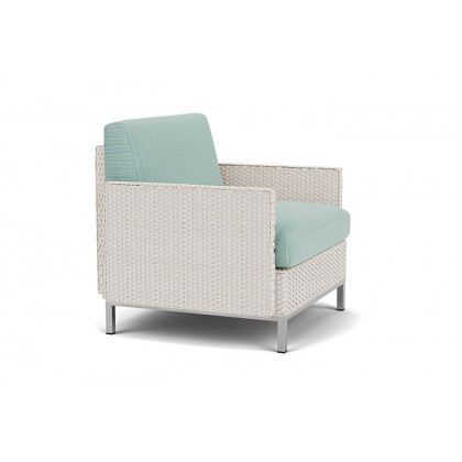 Lloyd Flanders™ Elements Lounge Chair with Stainless Steel Arms and Back - Antique White