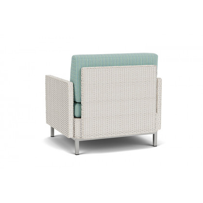 Lloyd Flanders™ Elements Lounge Chair with Stainless Steel Arms and Back - Antique White