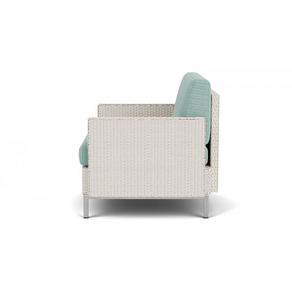 Lloyd Flanders™ Elements Lounge Chair with Stainless Steel Arms and Back - Antique White