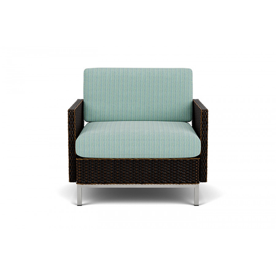 Lloyd Flanders™ Elements Lounge Chair with Stainless Steel Arms and Back - Mink