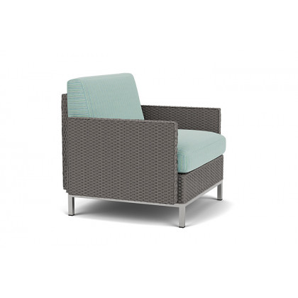 Lloyd Flanders™ Elements Lounge Chair with Stainless Steel Arms and Back - Pewter