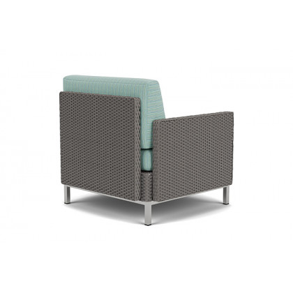 Lloyd Flanders™ Elements Lounge Chair with Stainless Steel Arms and Back - Pewter