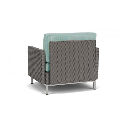 Lloyd Flanders™ Elements Lounge Chair with Stainless Steel Arms and Back - Pewter
