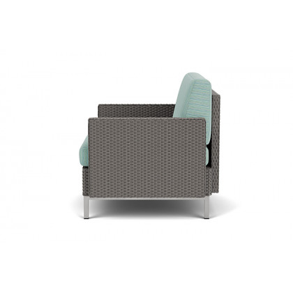 Lloyd Flanders™ Elements Lounge Chair with Stainless Steel Arms and Back - Pewter