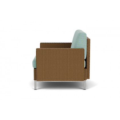 Lloyd Flanders™ Elements Lounge Chair with Stainless Steel Arms and Back - Hickory
