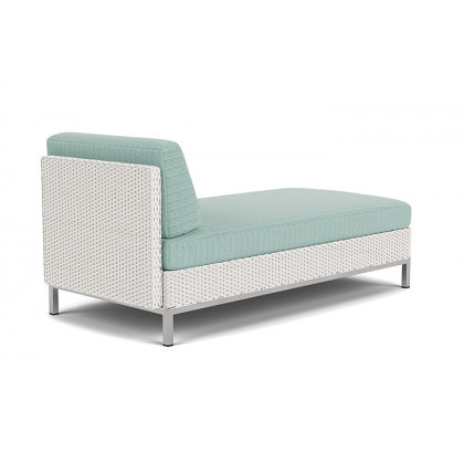 Lloyd Flanders™ Elements Left Arm Chaise with Loom Arm and Back - White