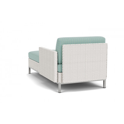 Lloyd Flanders™ Elements Left Arm Chaise with Loom Arm and Back - White