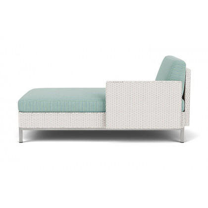 Lloyd Flanders™ Elements Left Arm Chaise with Loom Arm and Back - White