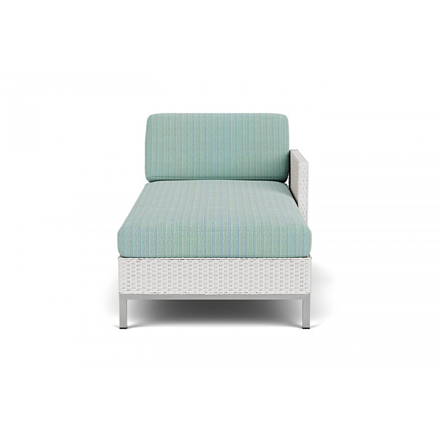 Lloyd Flanders™ Elements Left Arm Chaise with Loom Arm and Back - Matte White
