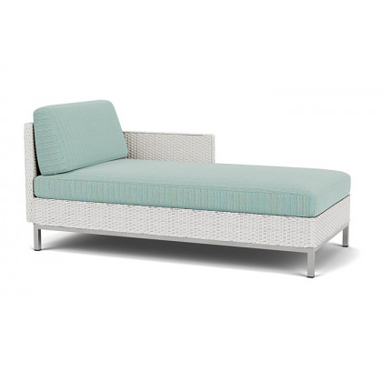 Lloyd Flanders™ Elements Left Arm Chaise with Loom Arm and Back - Matte White