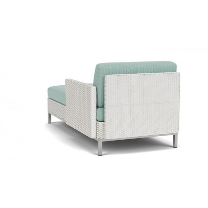 Lloyd Flanders™ Elements Left Arm Chaise with Loom Arm and Back - Matte White