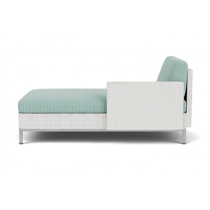 Lloyd Flanders™ Elements Left Arm Chaise with Loom Arm and Back - Matte White