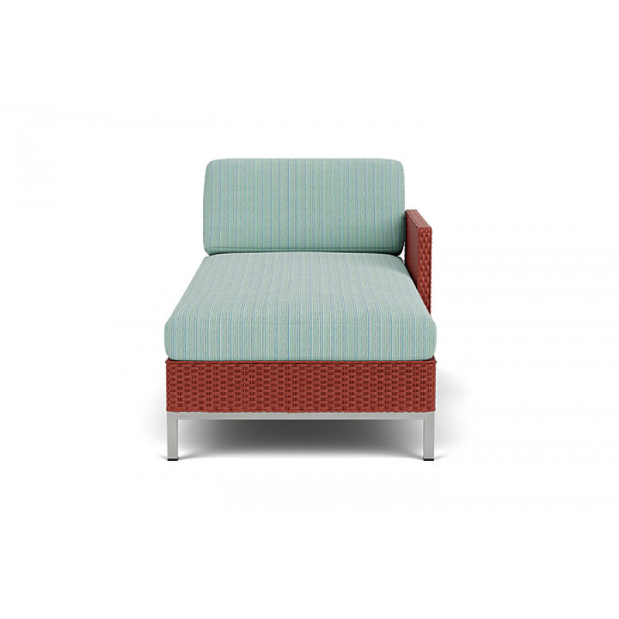 Lloyd Flanders™ Elements Left Arm Chaise with Loom Arm and Back - Terracotta